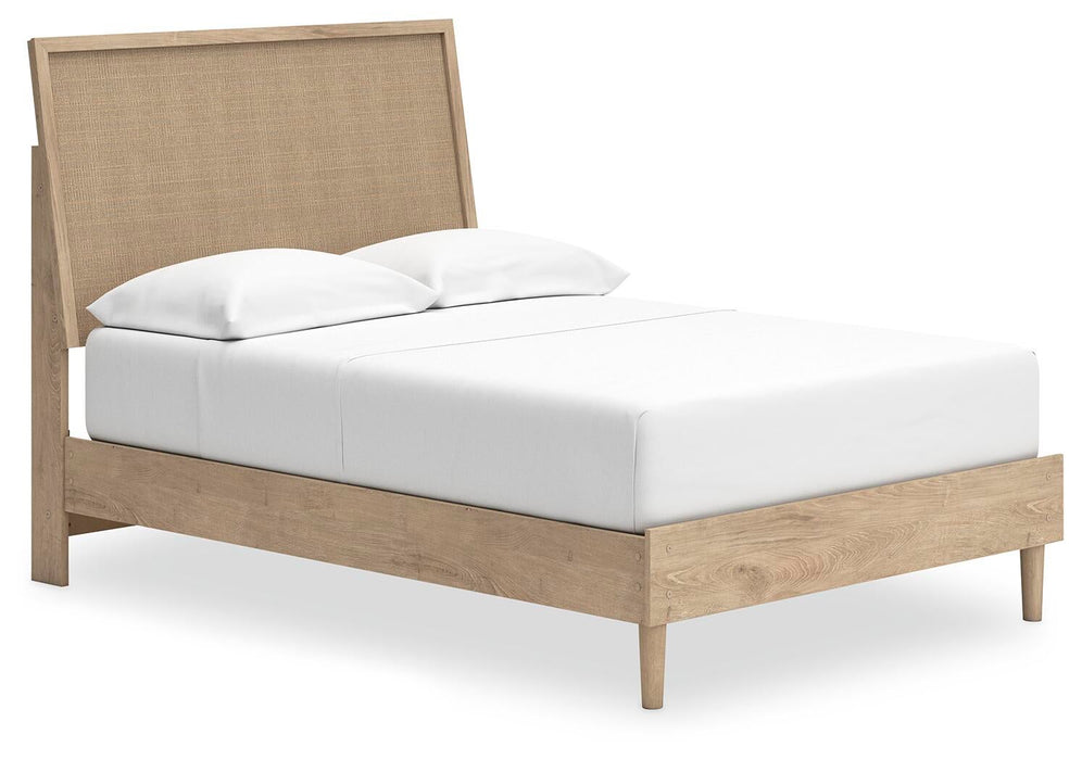 Cielden Full Panel Bed with Mirrored Dresser, Chest and Nightstand - alternate view 3