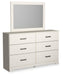Stelsie Full Panel Bed with Mirrored Dresser - alternate view 2