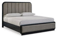 Rowanbeck California King Upholstered Panel Bed, Dresser, Mirror and Nightstand - alternate view 4