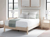 Cadmori Queen Upholstered Panel Bed with Mirrored Dresser - alternate view 14