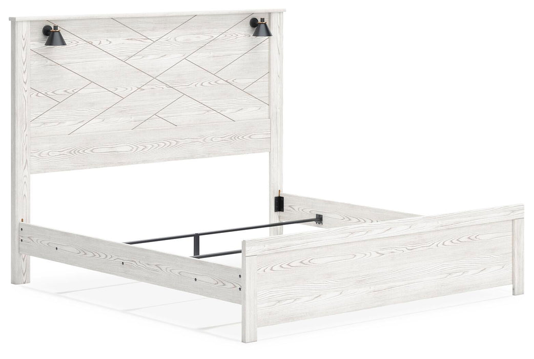 Gerridan King Panel Bed with Mirrored Dresser and Nightstand - alternate view 4