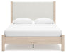 Cadmori Queen Upholstered Panel Bed with Mirrored Dresser, Chest and Nightstand - alternate view 14