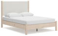 Cadmori Queen Upholstered Panel Bed with Mirrored Dresser, Chest and Nightstand - alternate view 15