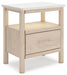 Cadmori Queen Upholstered Panel Bed with Mirrored Dresser, Chest and Nightstand - alternate view 21