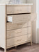 Cadmori Queen Upholstered Panel Bed with Mirrored Dresser, Chest and Nightstand - alternate view 27