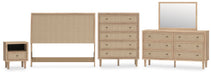 Cielden Queen Panel Headboard, Dresser, Mirror, Chest and Nightstand