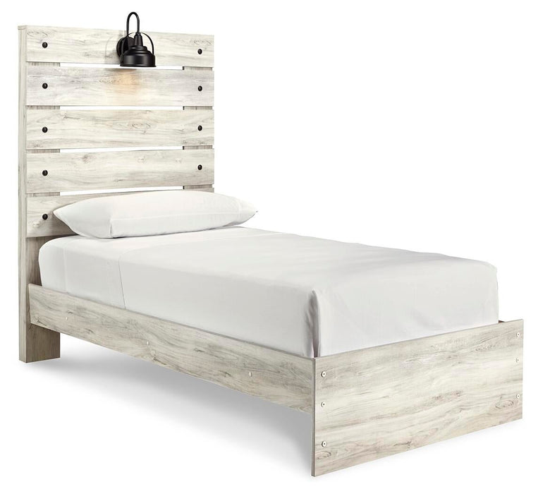 Cambeck Twin Panel Bed with Mirrored Dresser and Nightstand - alternate view 2