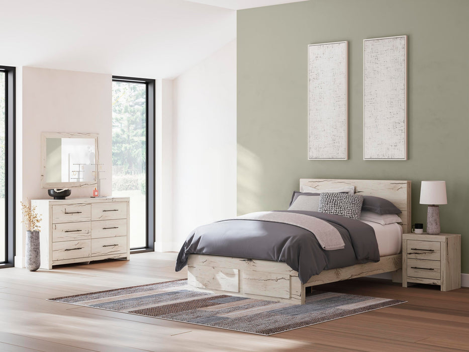 Lawroy Queen Panel Storage Bed, Dresser, Mirror and Nightstand - alternate view 17