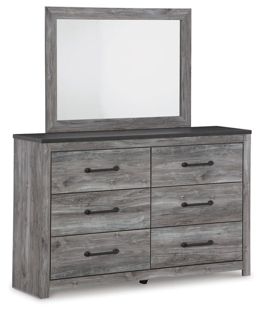 Bronyan King Panel Bed with Mirrored Dresser and Nightstand - alternate view 2