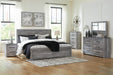 Bronyan King Panel Bed with Mirrored Dresser and Nightstand - alternate view 9
