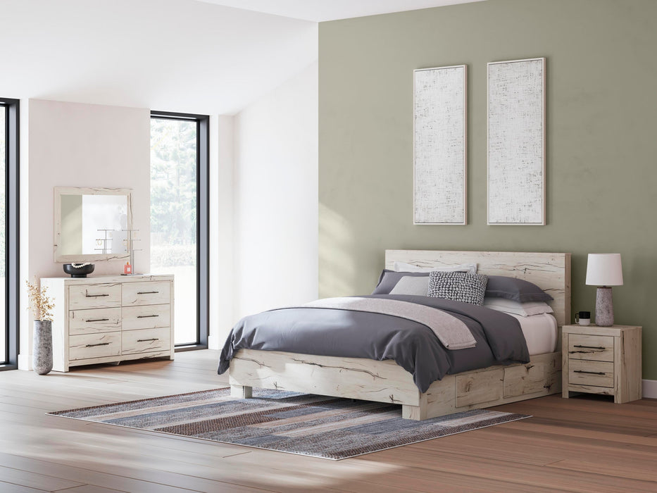 Lawroy King Panel Bed with Storage, Dresser, Mirror and Nightstand - alternate view 19