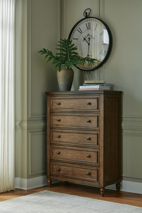 Sturlayne King Upholstered Panel Bed, Dresser, Mirror, Chest and Nightstand - alternate view 14