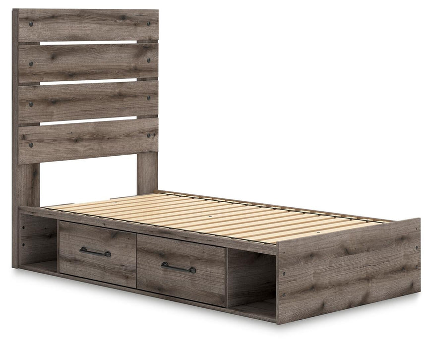 Urbanoore Twin Panel Bed with Storage, Dresser, Mirror and Nightstand - alternate view 12