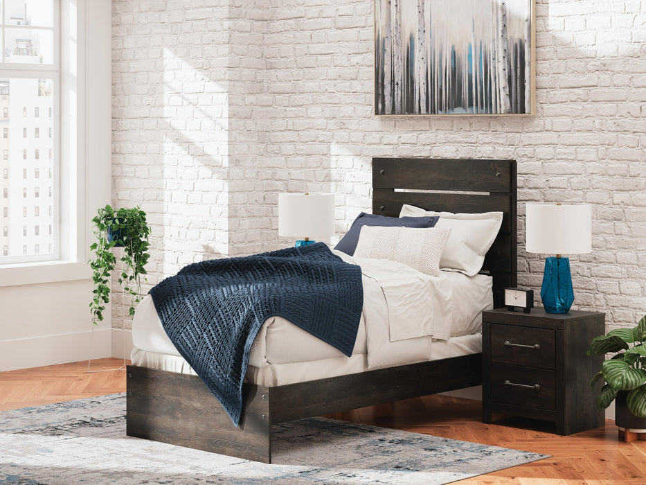 Delmorta Twin Panel Bed, Dresser, Mirror and Nightstand - alternate view 20