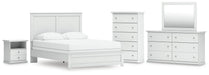 Bostwick Shoals Queen Panel Bed, Dresser, Mirror, Chest and Nightstand