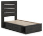 Delmorta Twin Panel Bed with Storage, Dresser, Mirror, Chest and Nightstand - alternate view 17