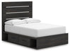 Delmorta Full Panel Bed with Storage, Dresser and Mirror - alternate view 8