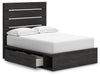 Delmorta Full Panel Bed with Storage, Dresser and Mirror - alternate view 9
