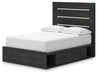 Delmorta Full Panel Bed with Storage, Dresser and Mirror - alternate view 11