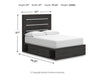 Delmorta Full Panel Bed with Storage, Dresser and Mirror - alternate view 17