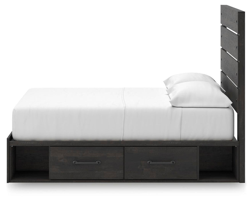 Delmorta Full Panel Bed with Storage, Dresser and Mirror - alternate view 18