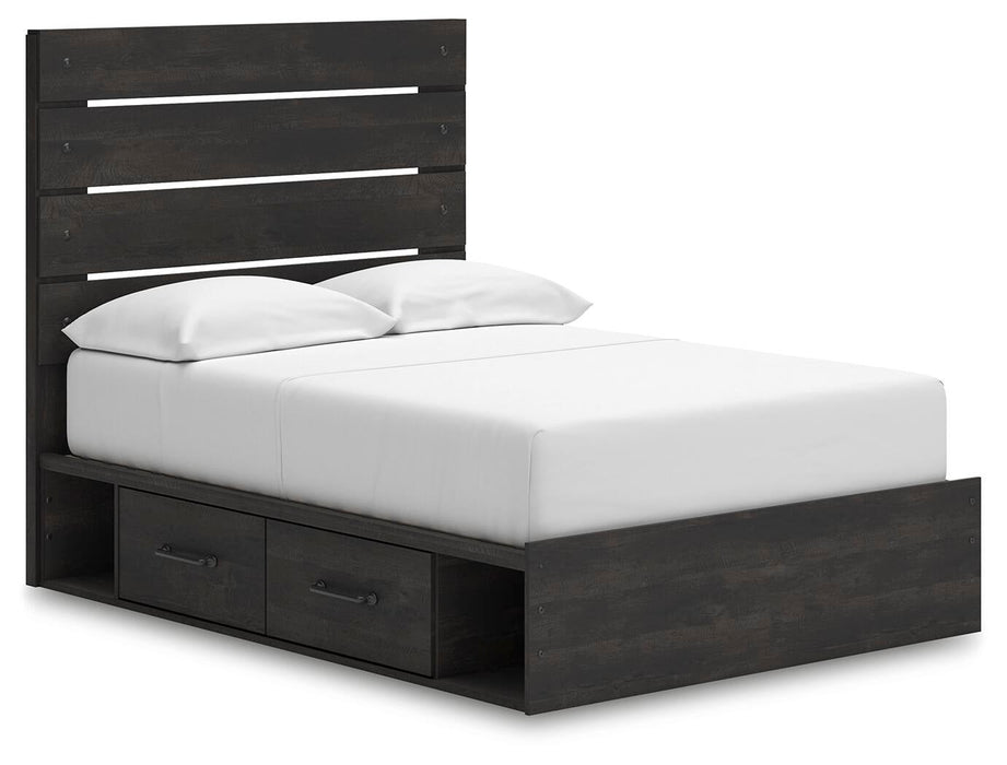Delmorta Full Panel Bed with Storage, Dresser, Mirror and Nightstand - alternate view 8
