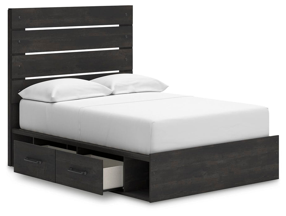 Delmorta Full Panel Bed with Storage, Dresser, Mirror and Nightstand - alternate view 9