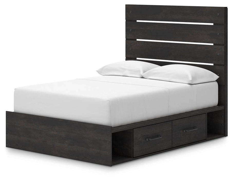 Delmorta Full Panel Bed with Storage, Dresser, Mirror and Nightstand - alternate view 11