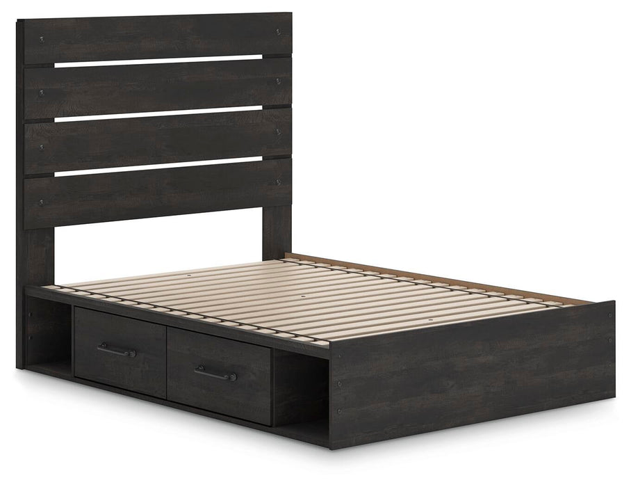 Delmorta Full Panel Bed with Storage, Dresser, Mirror, Chest and Nightstand - alternate view 18
