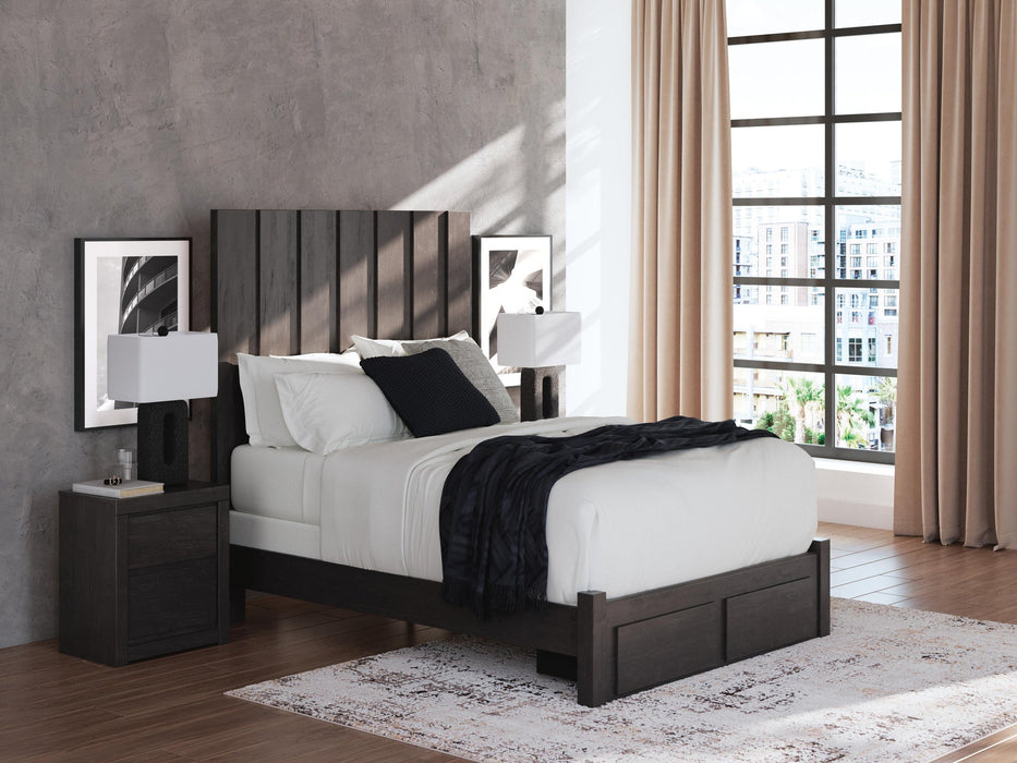 Parlayon Queen Panel Storage Bed, Dresser, Mirror, Chest and Nightstand - alternate view 28