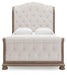 Ardenfield Queen Upholstered Sleigh Bed, Dresser and Mirror - alternate view 4