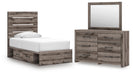 Urbanoore Twin Panel Storage Bed, Dresser and Mirror