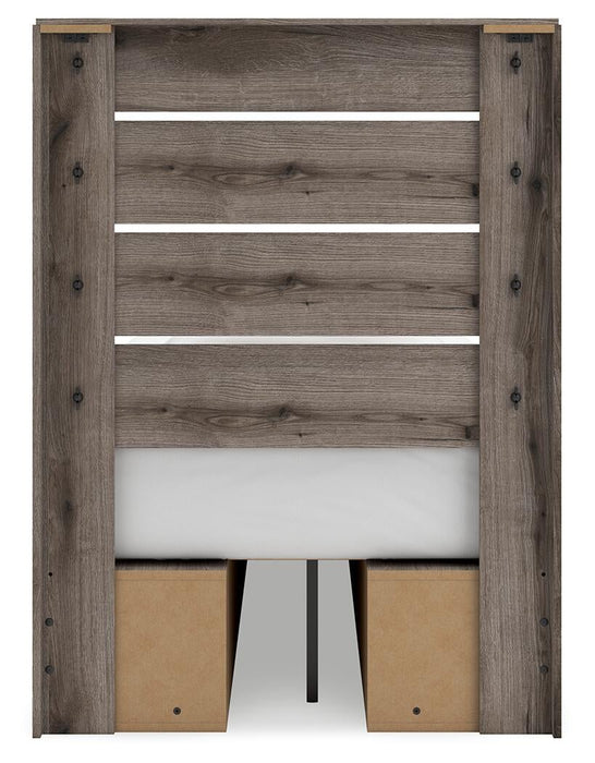 Urbanoore Twin Panel Bed with Storage, Dresser and Mirror - alternate view 10