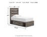 Urbanoore Twin Panel Bed with Storage, Dresser and Mirror - alternate view 17