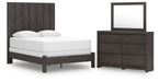 Parlayon Queen Panel Bed, Dresser and Mirror