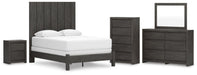 Parlayon Queen Panel Bed, Dresser, Mirror, Chest and Nightstand