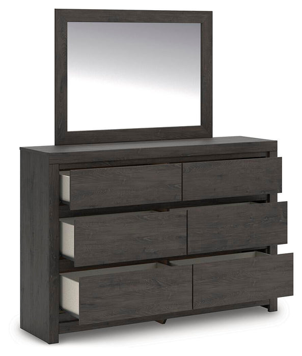 Parlayon Queen Panel Storage Bed, Dresser, Mirror and Nightstand - alternate view 4