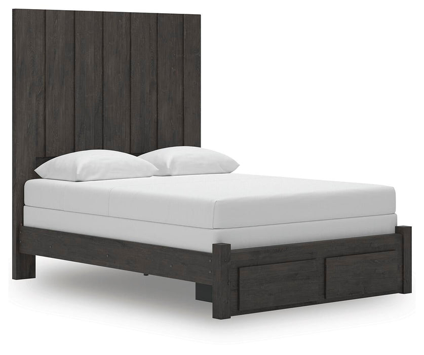 Parlayon Queen Panel Storage Bed, Dresser, Mirror and Nightstand - alternate view 8