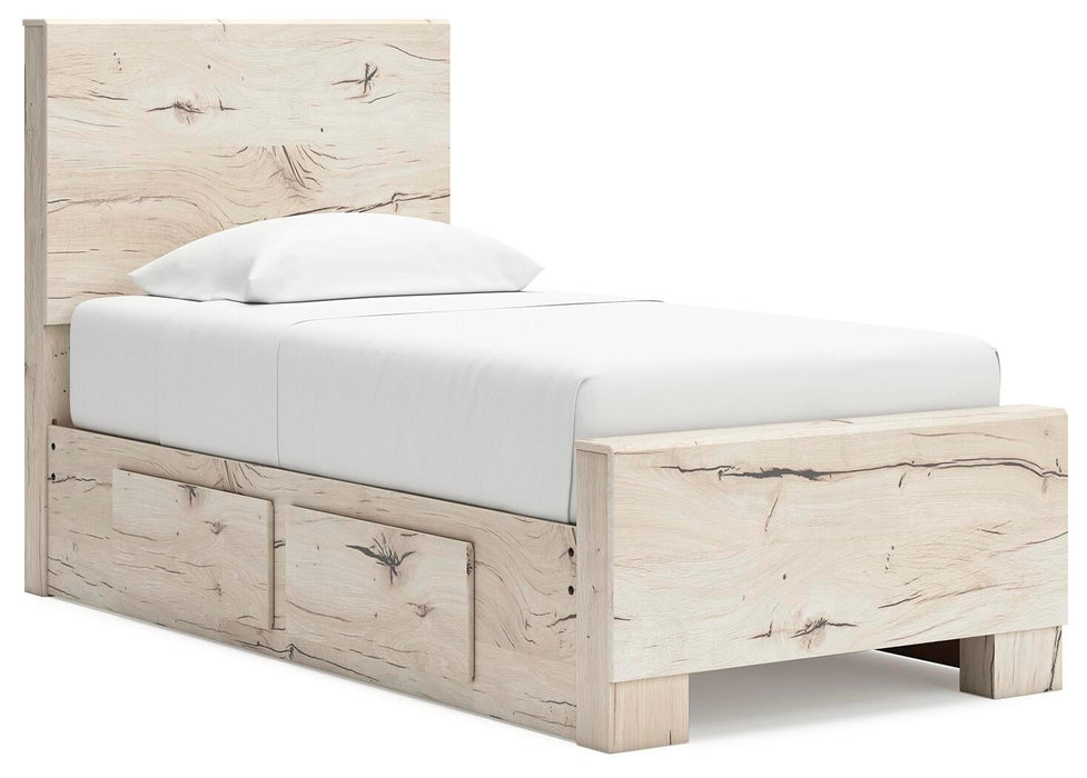 Lawroy Twin Panel Bed with Storage, Dresser, Mirror and Nightstand - alternate view 8