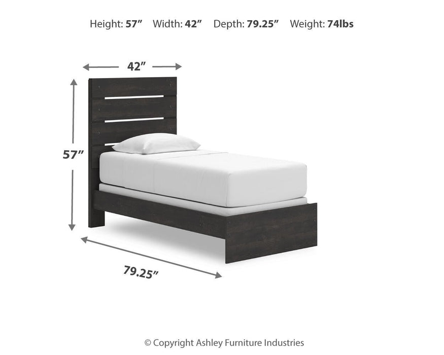 Delmorta Twin Panel Bed, Dresser and Mirror - alternate view 16