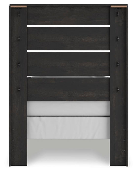 Delmorta Twin Panel Bed, Dresser, Mirror, Chest and Nightstand - alternate view 15