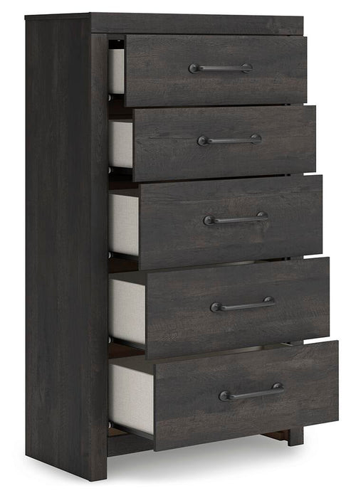 Delmorta Full Panel Bed, Dresser, Mirror, Chest and Nightstand - alternate view 9