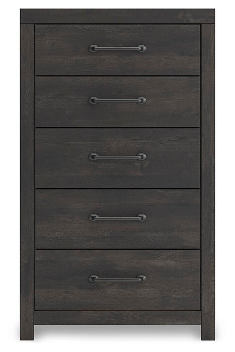 Delmorta Queen Panel Bed, Dresser, Mirror, Chest and Nightstand - alternate view 7