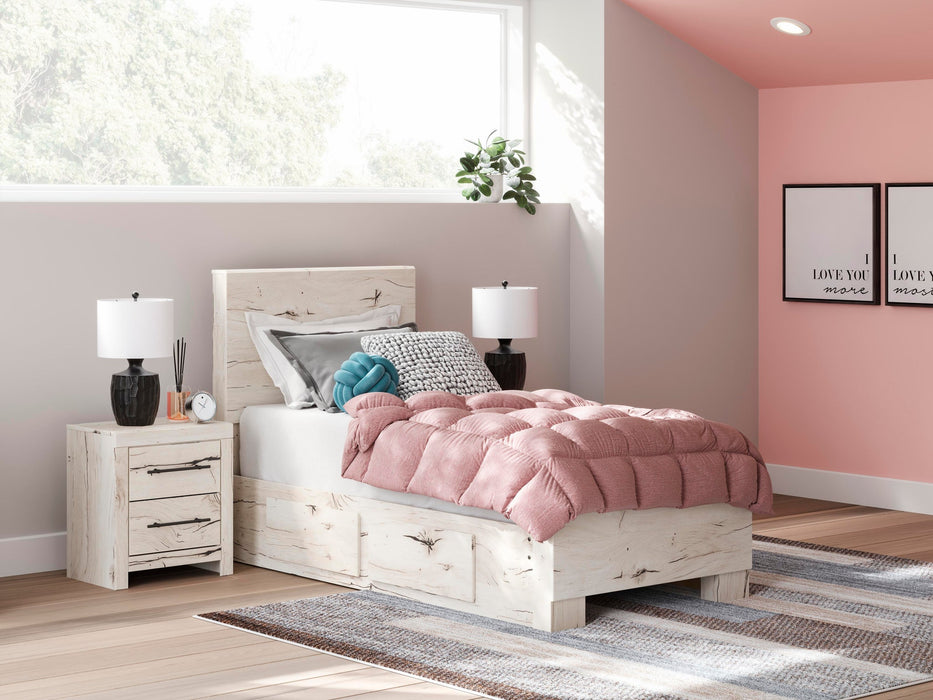 Lawroy Twin Panel Bed with Storage, Dresser and Mirror - alternate view 15