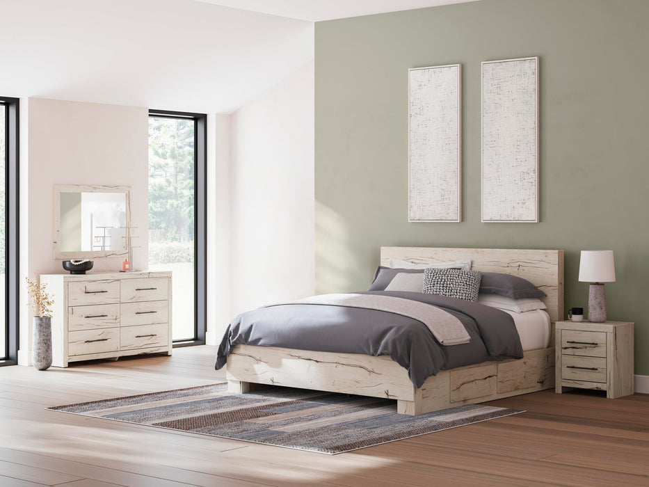 Lawroy King Panel Bed with Storage, Dresser, Mirror and Nightstand - alternate view 18