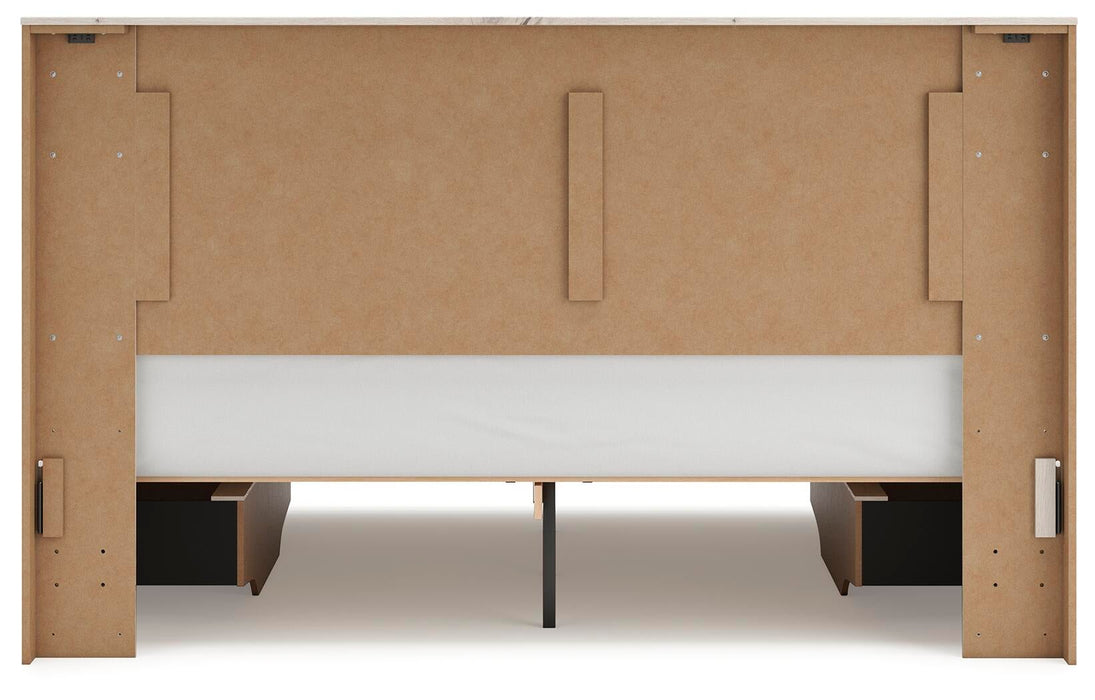 Lawroy King Panel Bed with Storage, Dresser, Mirror, Chest and Nightstand - alternate view 17