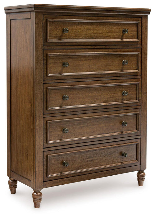 Sturlayne California King Upholstered Panel Bed, Dresser, Mirror, Chest and Nightstand - alternate view 5
