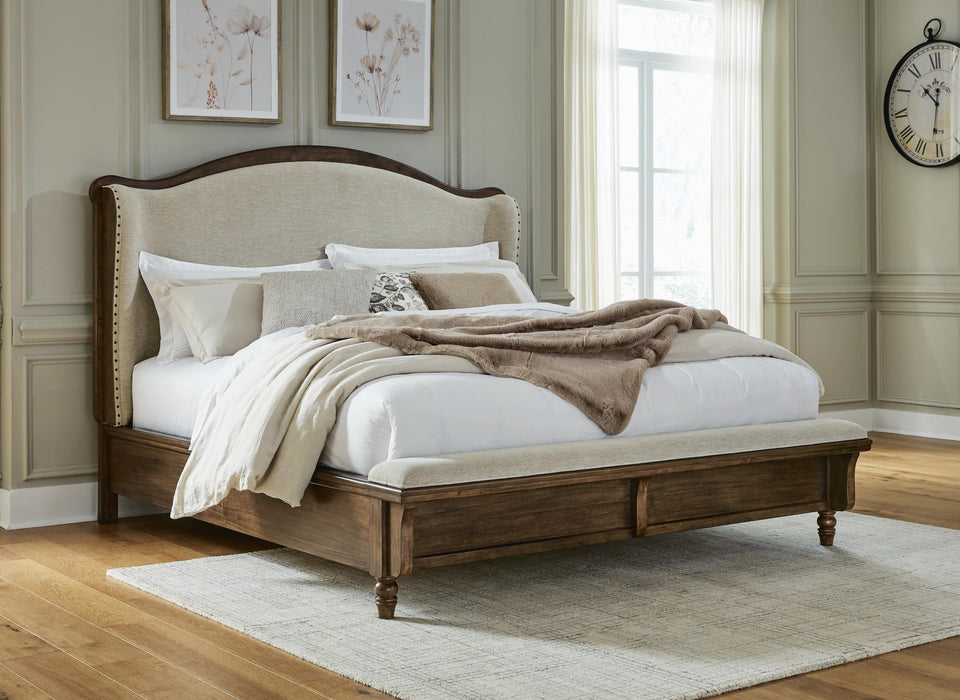 Sturlayne California King Upholstered Panel Bed, Dresser, Mirror, Chest and Nightstand - alternate view 15