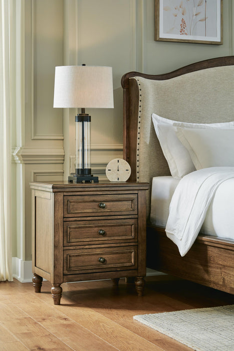 Sturlayne California King Upholstered Panel Bed, Dresser, Mirror, Chest and Nightstand - alternate view 16