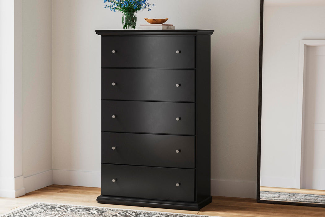 Maribel King Panel Bed, Dresser, Mirror, Chest and Nightstand - alternate view 18